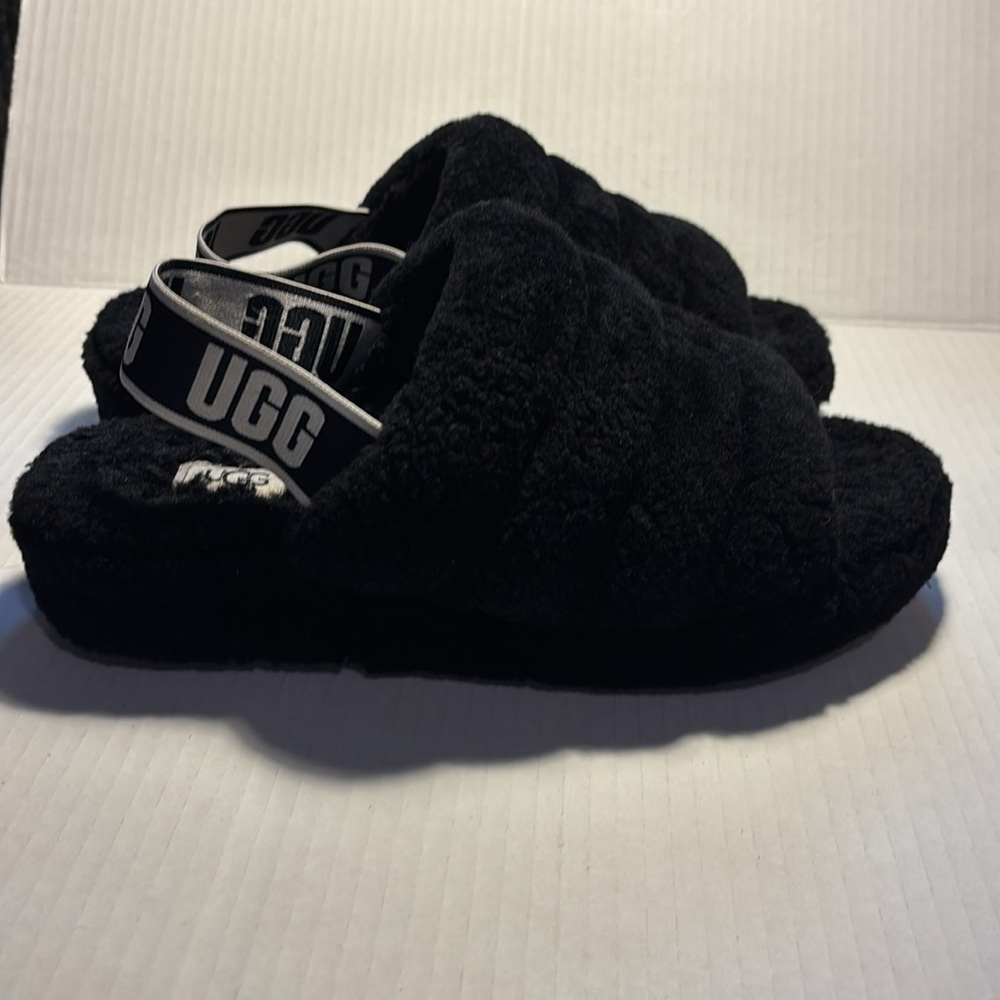 Ugg Fluff Yeah Sling Back Shearling Slippers Euc … - image 5